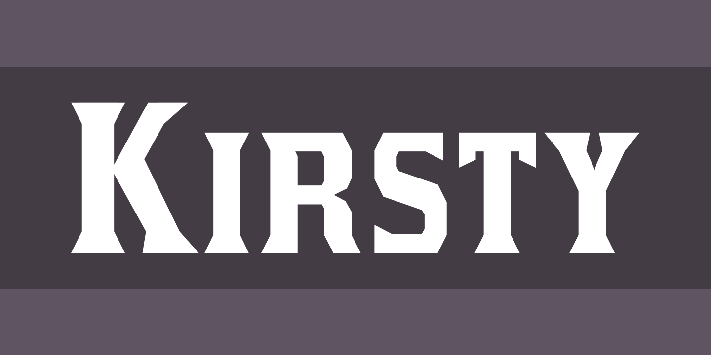 Przykład czcionki Kirsty Italic